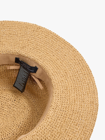 Paper Straw Hat With Beads And Tassels
