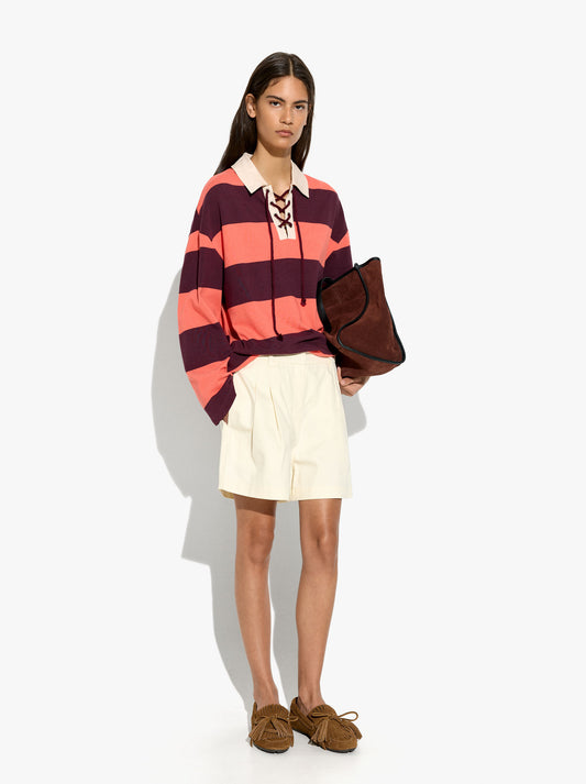 Pleated Shorts With 100% Cotton