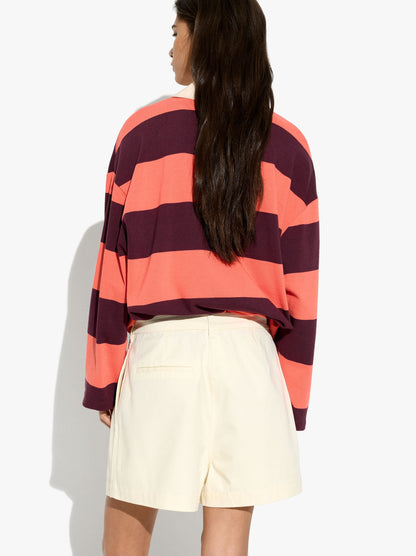 Pleated Shorts With 100% Cotton
