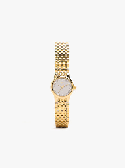 Watch With Crystals And Stainless Steel Bracelet