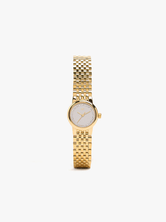 Watch With Crystals And Stainless Steel Bracelet