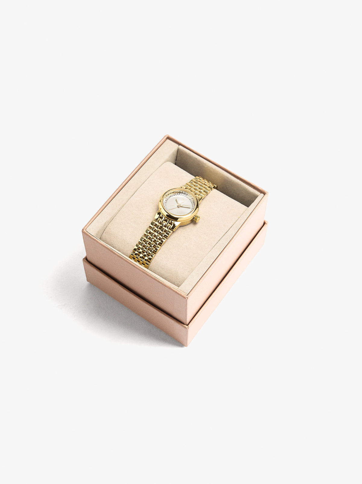 Watch With Crystals And Stainless Steel Bracelet