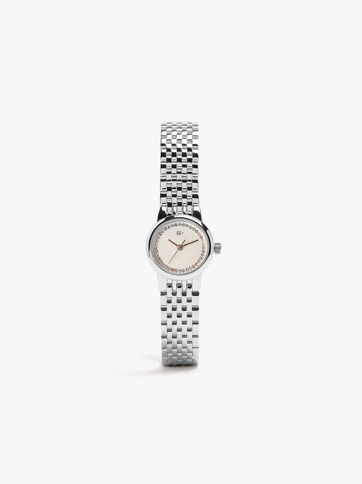 Watch With Crystals And Stainless Steel Bracelet