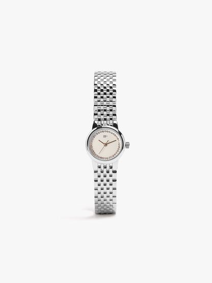 Watch With Crystals And Stainless Steel Bracelet