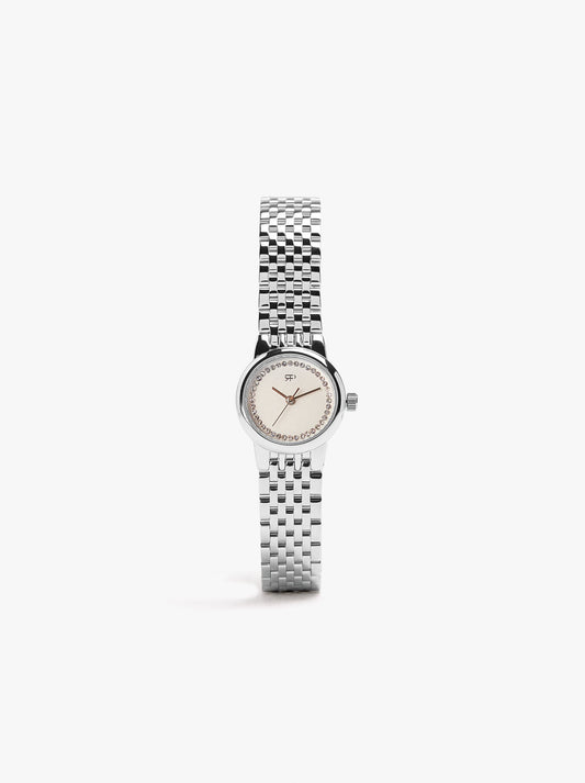 Watch With Crystals And Stainless Steel Bracelet