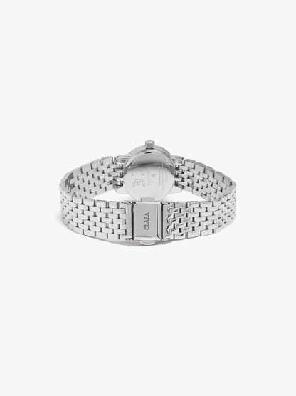 Watch With Crystals And Stainless Steel Bracelet