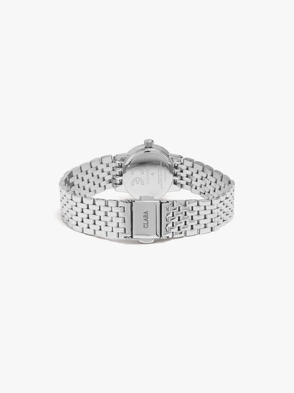 Watch With Crystals And Stainless Steel Bracelet