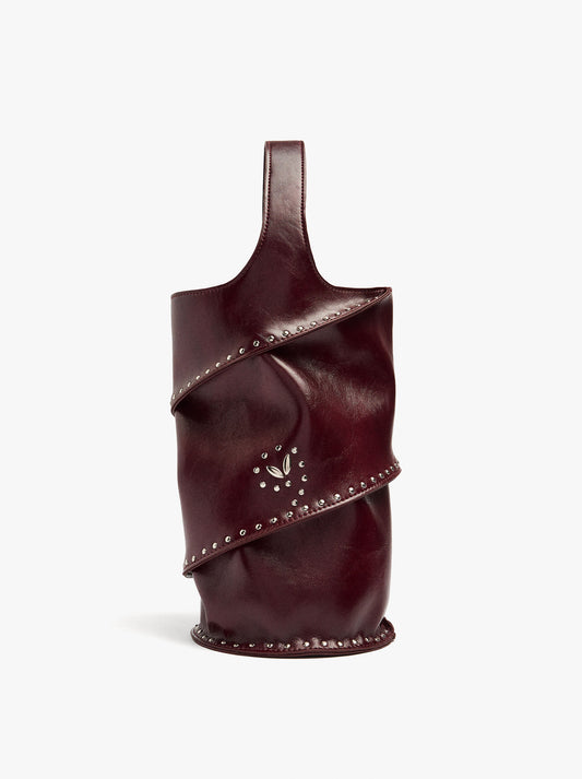 Cylindrical Handbag With Studs