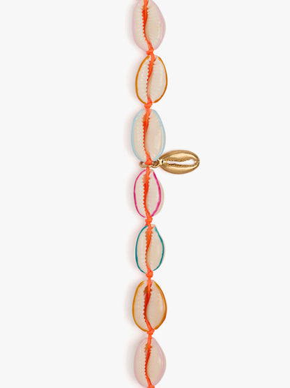 Ankle Bracelet Of Shells With Enamel