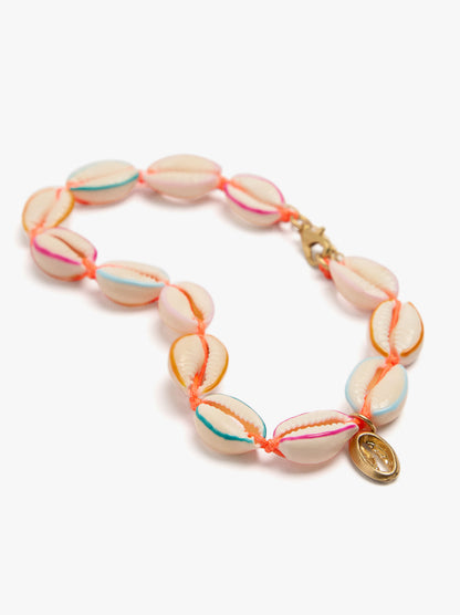 Ankle Bracelet Of Shells With Enamel