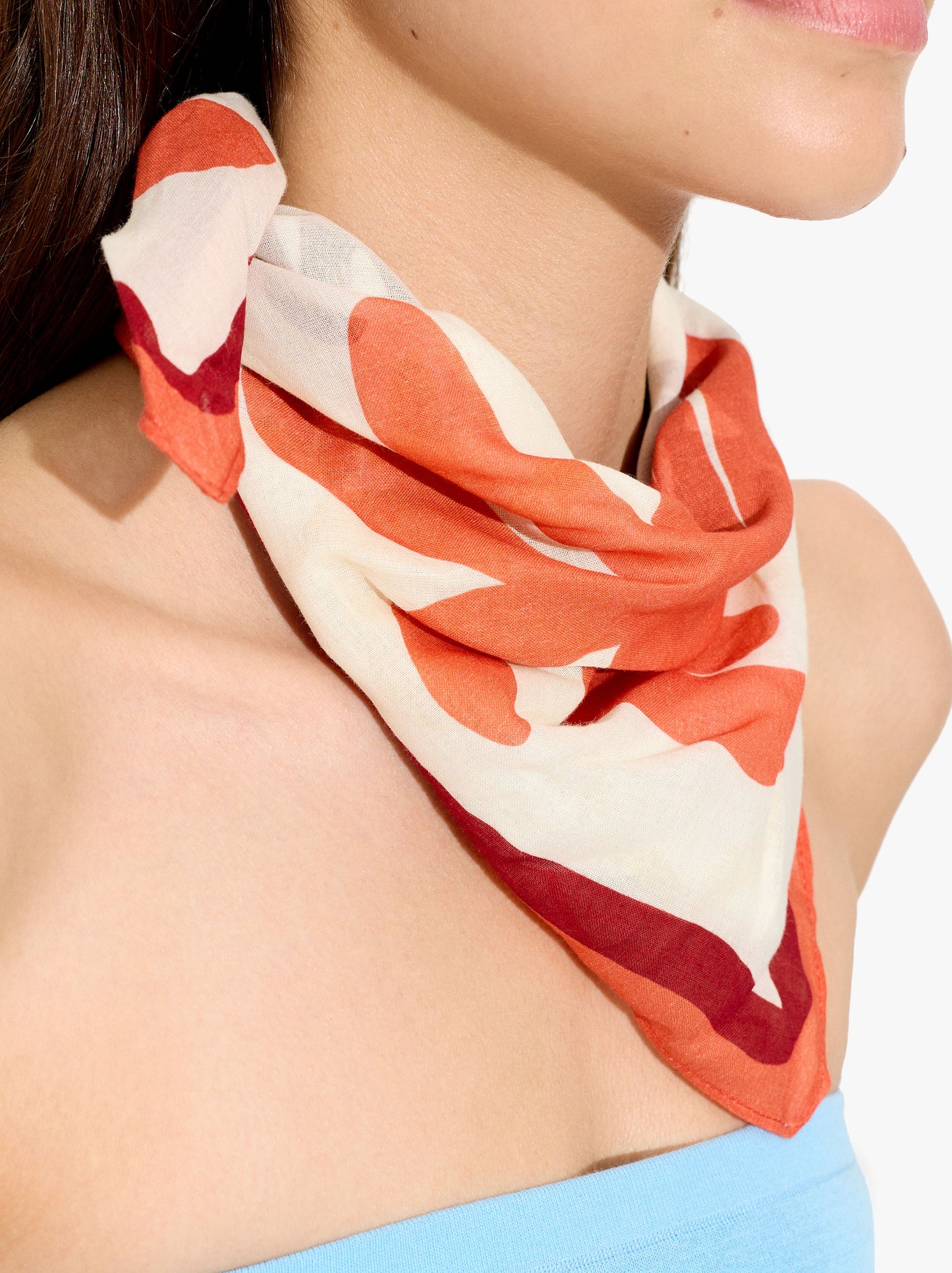 Printed Square Scarf 100% Cotton
