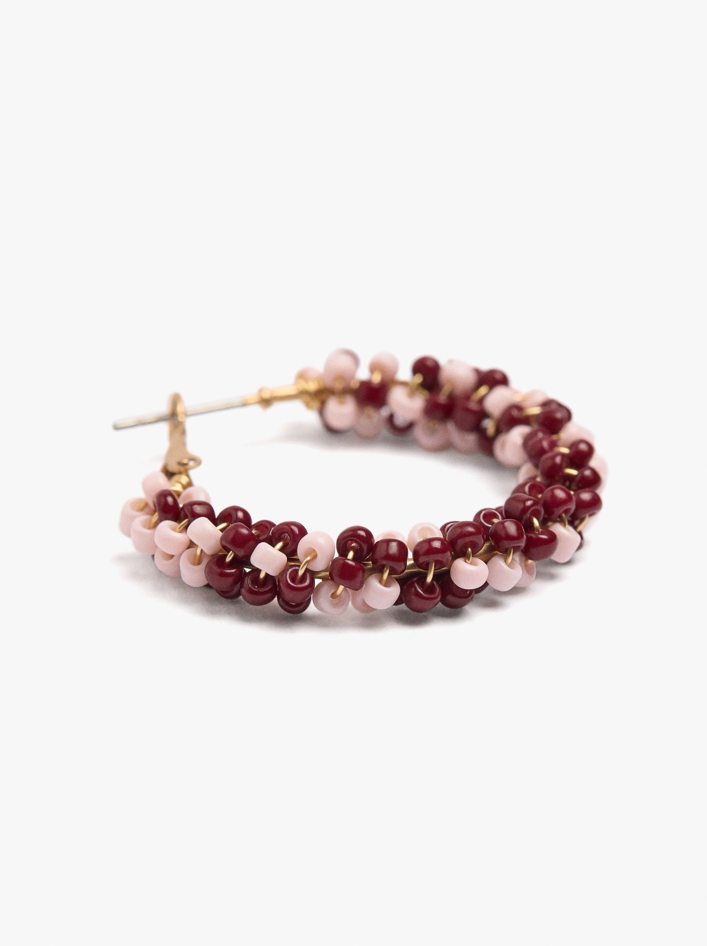 Hoop Earrings With Glass Beads