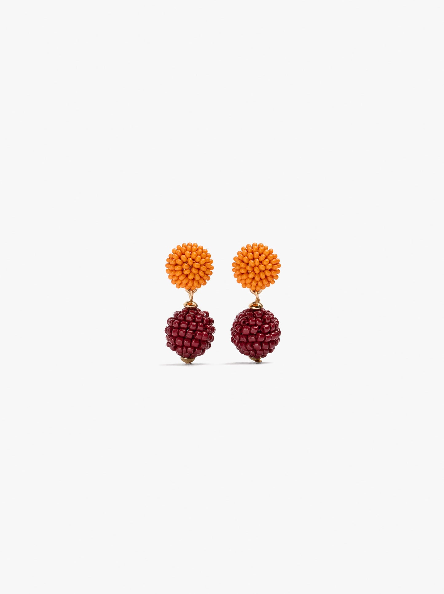 Round Earrings With Beads