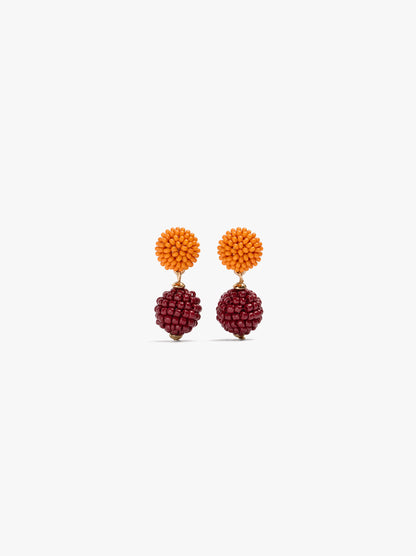 Round Earrings With Beads