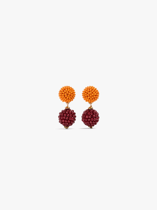 Round Earrings With Beads