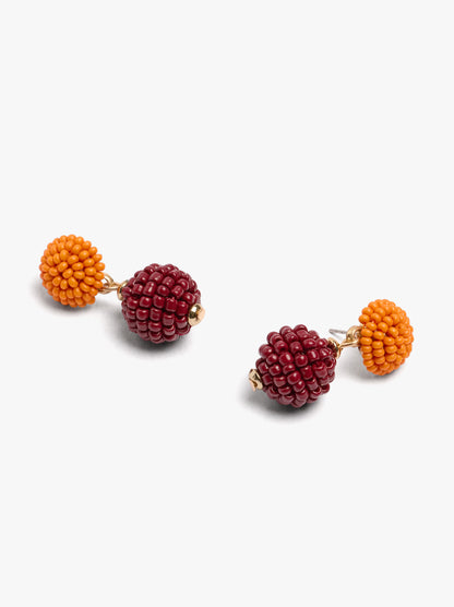 Round Earrings With Beads