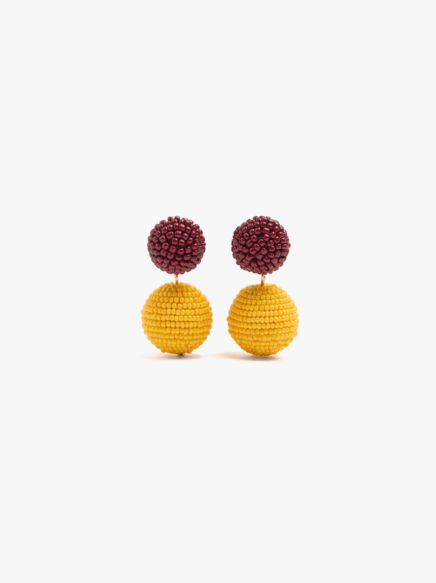 Round Earrings With Beads