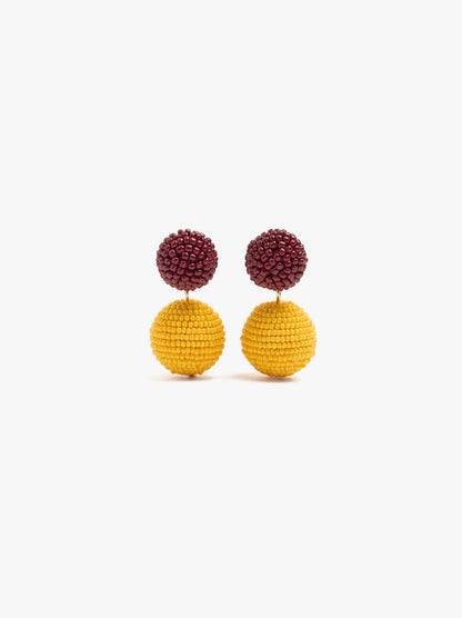 Round Earrings With Beads