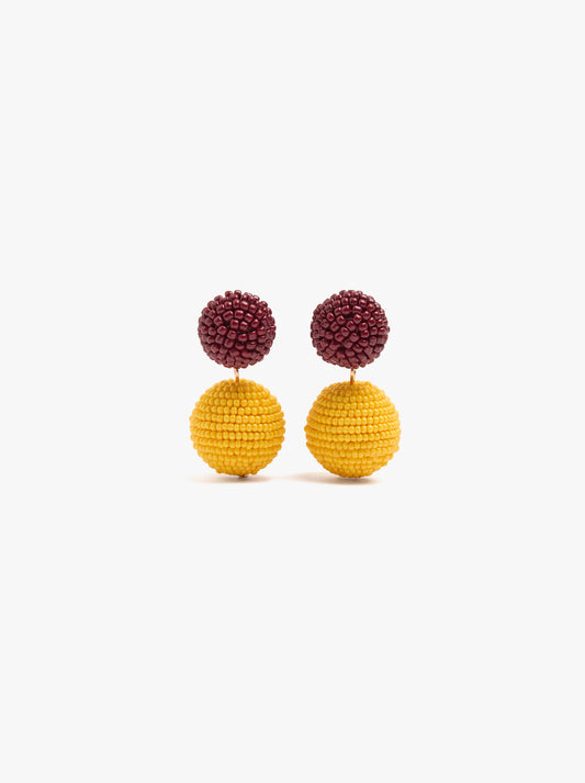 Round Earrings With Beads