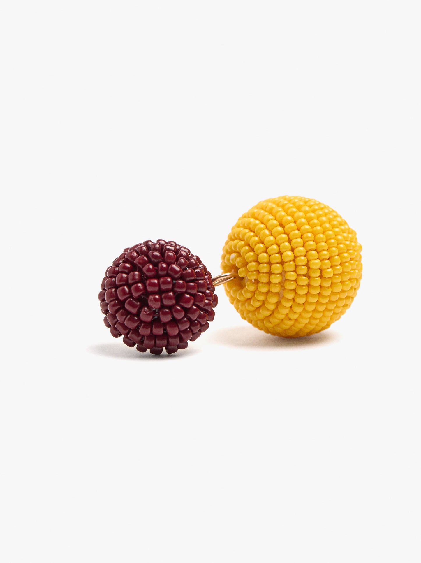 Round Earrings With Beads