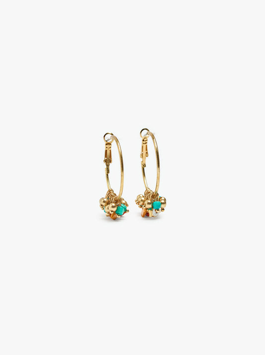 Earrings With Beads And Fish