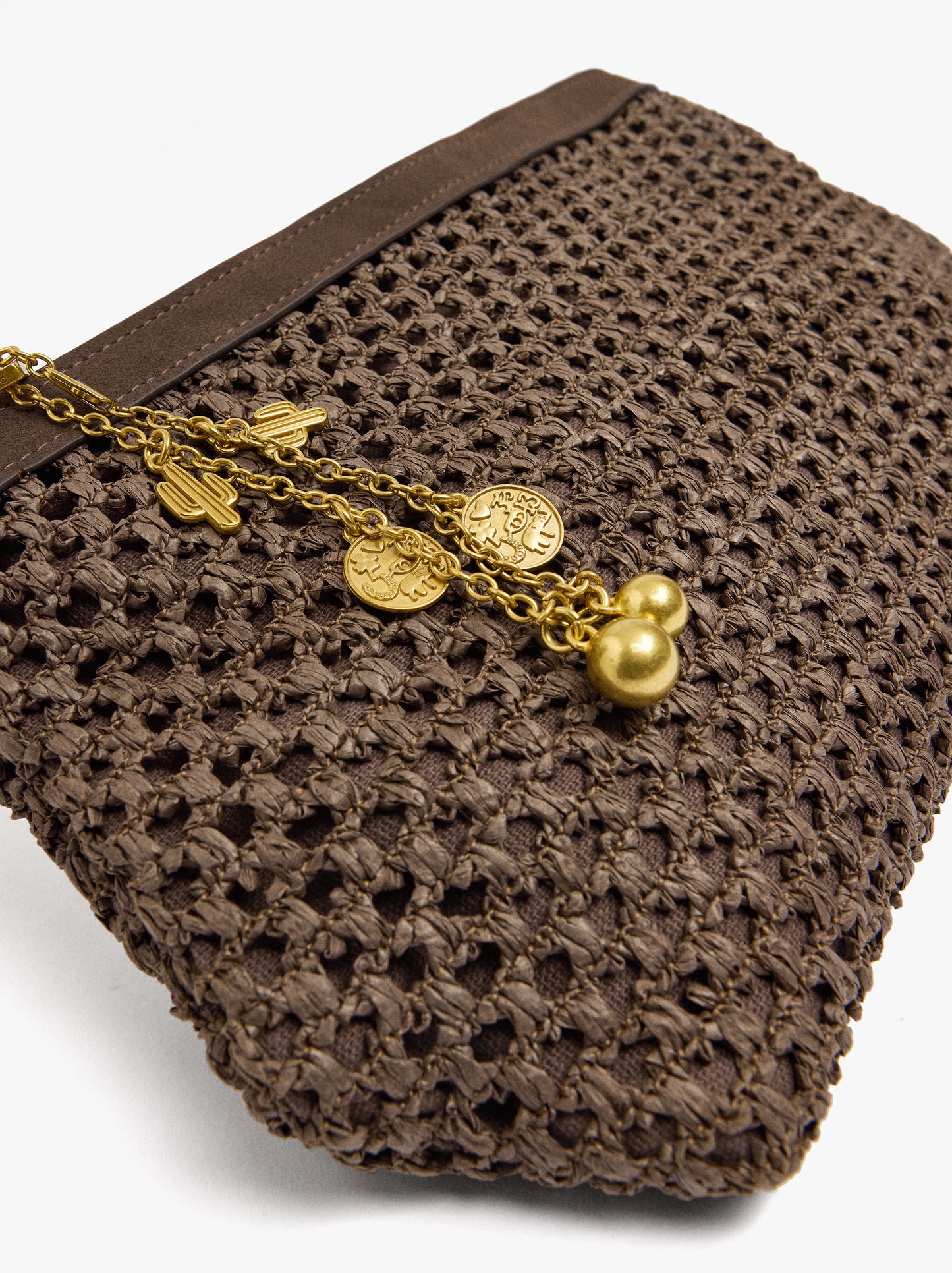 Cosmetic Bag With Paper Straw Effect With Hanger
