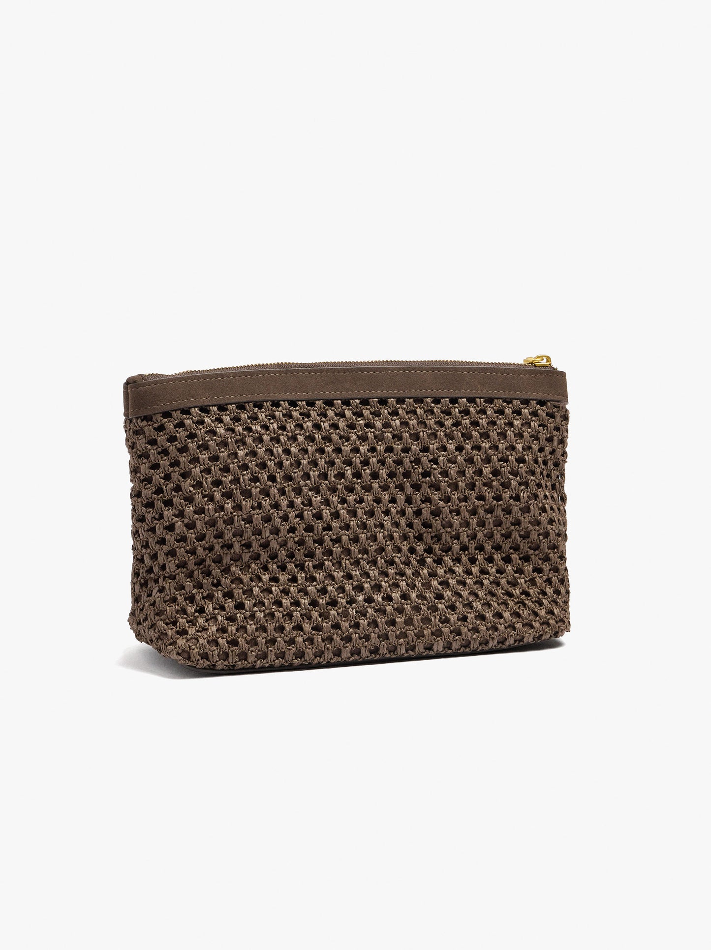 Cosmetic Bag With Paper Straw Effect With Hanger
