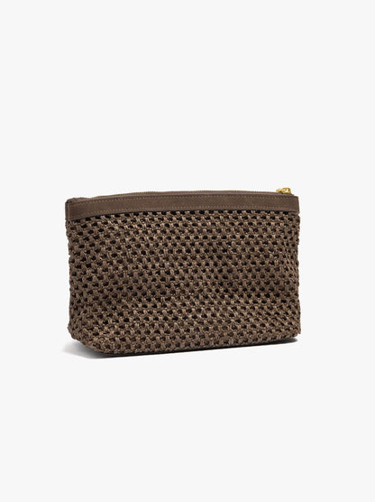 Cosmetic Bag With Paper Straw Effect With Hanger