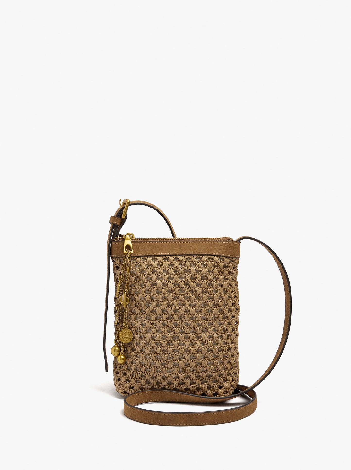 Mobile Phone Bag Paper Straw With Strap