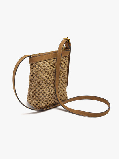 Mobile Phone Bag Paper Straw With Strap