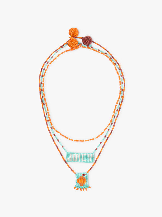 Set Of Necklaces With Glass Beads