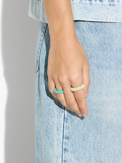 Set Of Glass Beads Rings