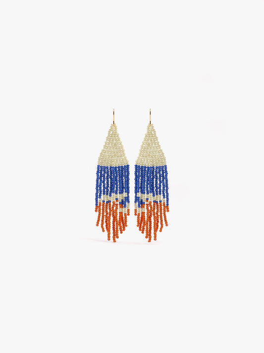 Long Multicolor Earrings With Beads