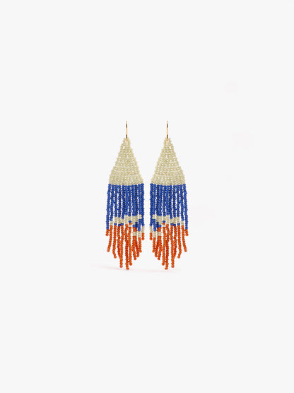 Long Multicolor Earrings With Beads