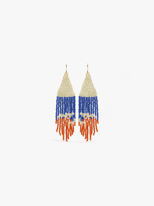 Long Multicolor Earrings With Beads