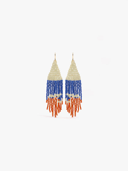 Long Multicolor Earrings With Beads