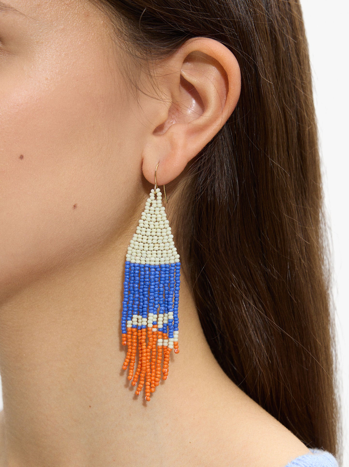 Long Multicolor Earrings With Beads