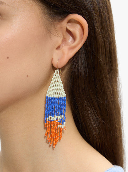 Long Multicolor Earrings With Beads