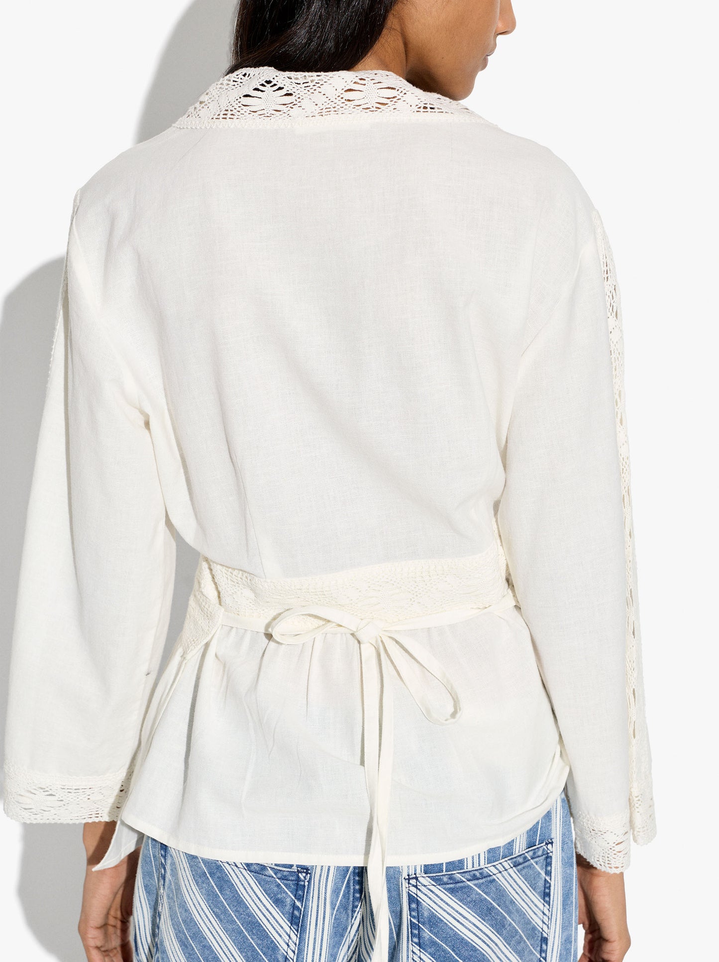 Blouse With Crochet Details 100% Cotton