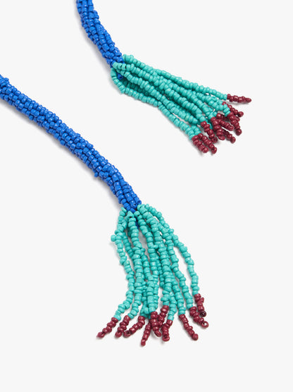 Beads Necklace With Multicolor Fruit Pendants