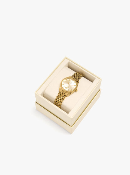 Round Watch With Stainless Steel Bracelet