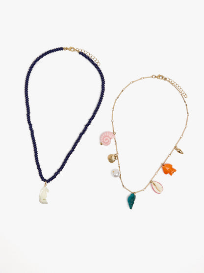 Set Of Necklaces With Sea-Inspired Motifs