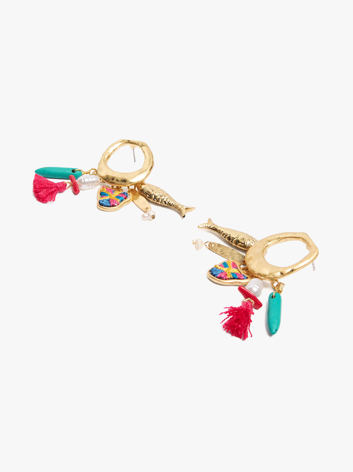 Hoop Earrings With Fish
