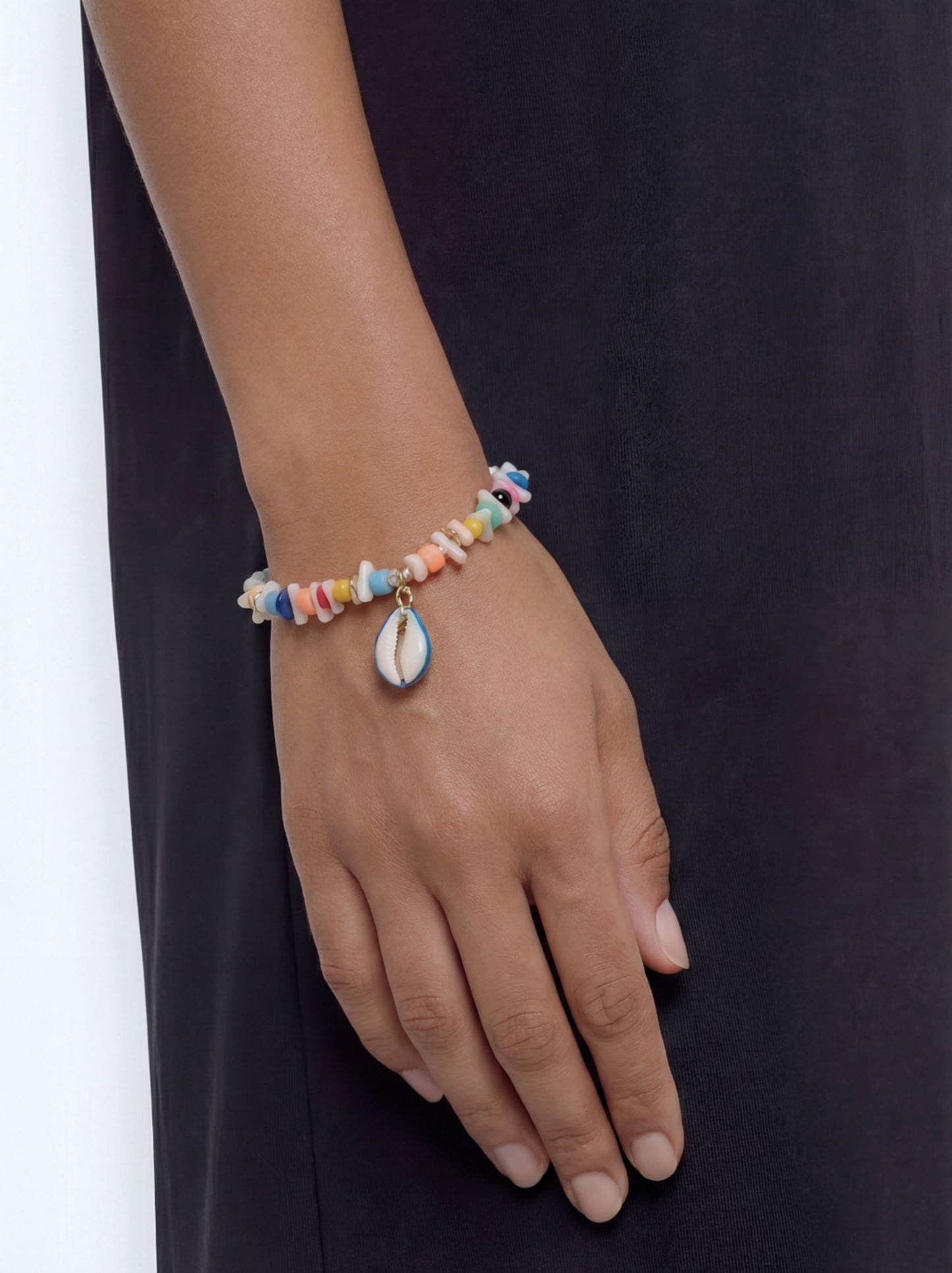 Ankle Bracelet With Multicolor Beads