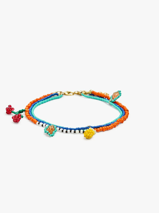 Multi-Bracelet With Multicolor Glass Beads