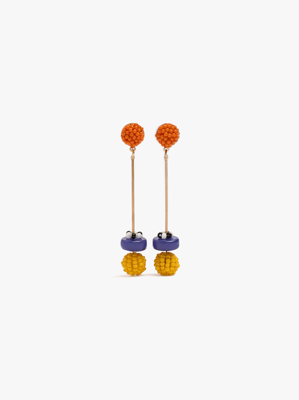 Long Earrings With Bar And Beads