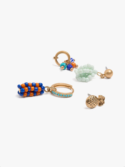 Set Of Earrings With Beads