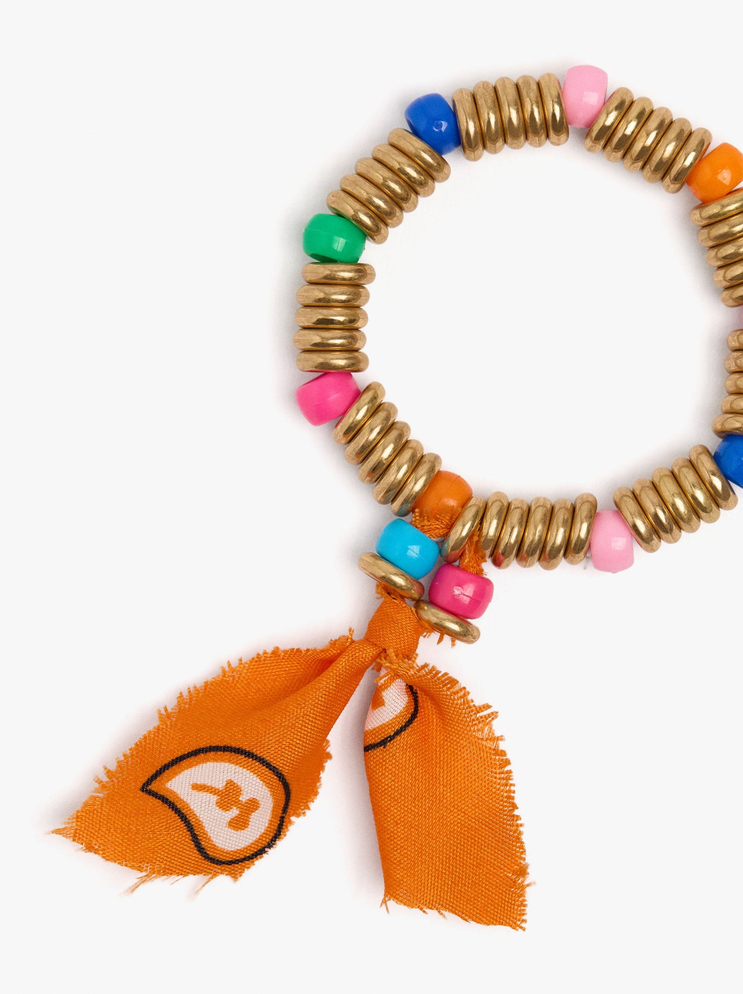 Elastic Bracelet With Multicolor Beads