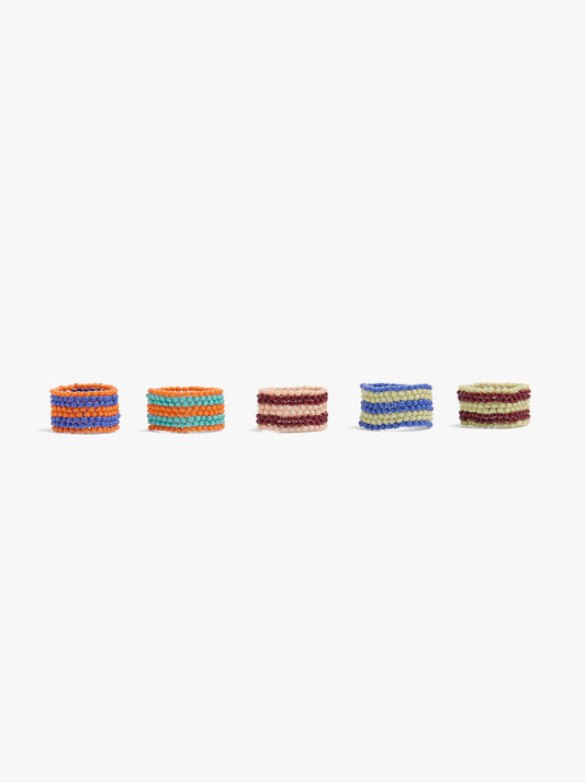 Glass Bead Ring Set