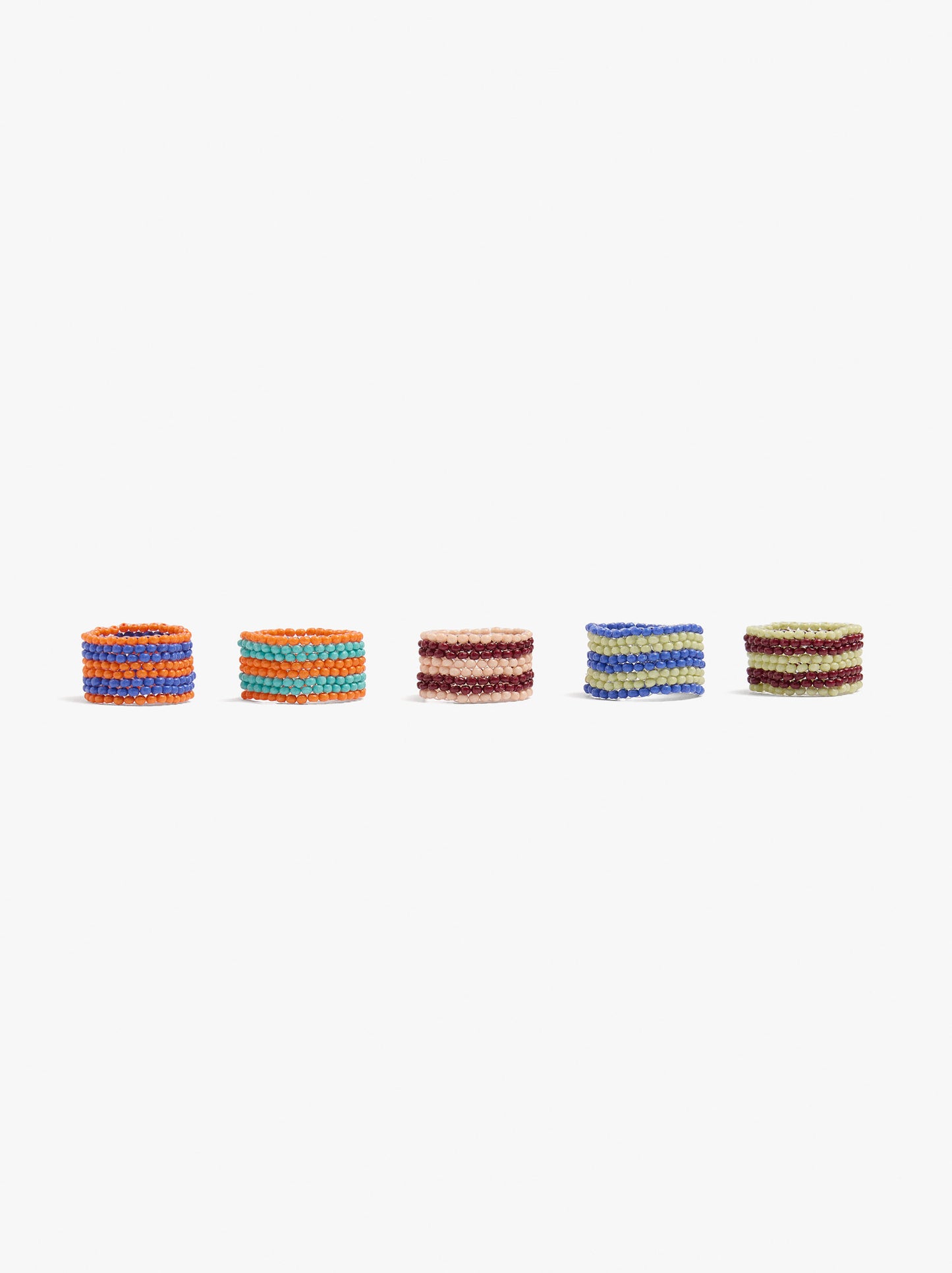 Glass Bead Ring Set